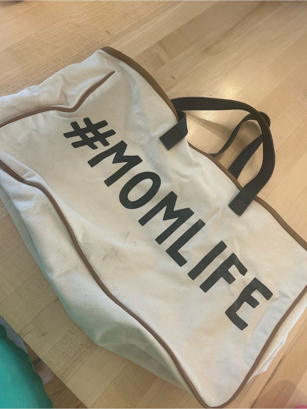 “Mom Life” Canvas Tote Bag